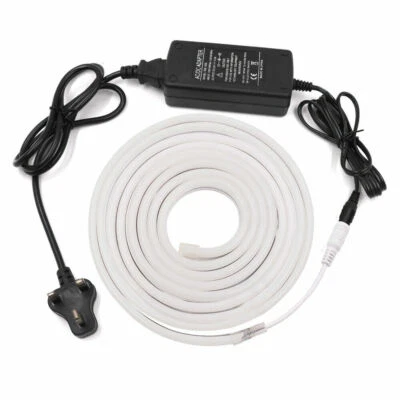 5M Roll CoolWhite 6x12mm12V Flexible LED Silicon Neon Strip full Kit  Adverting - Image 1 of 4