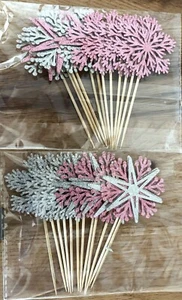 24 Christmas Star and Snowflake Cupcake Picks - Picture 1 of 5