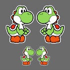 Yoshi Vinyl Sticker Decal Super Mario Luigi Toad Bright Green Bullet  4 for 1