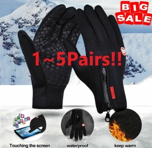 Thermal Windproof Waterproof Winter Gloves Touch Screen Warm Mittens Men Women - Picture 1 of 10