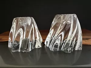 BACCARAT CRYSTAL ORESTE CANDLE HOLDERS FRANCE- READ!! - Picture 1 of 17