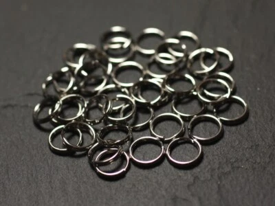 HOMEMADE 100pc - Anneaux Doubles Ouverts Acier 304L inoxydable Chirurgical 8mm Porte Clef