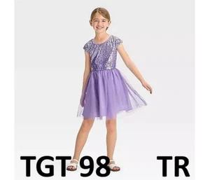 Zenzi Girls' Ombre Sequin Dress - Lavender, Large - Picture 1 of 4