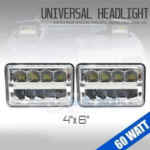 4"x6" 120W LED Headlights Sealed Beam Clear High/Low Beam DRL High Power - Picture 1 of 10