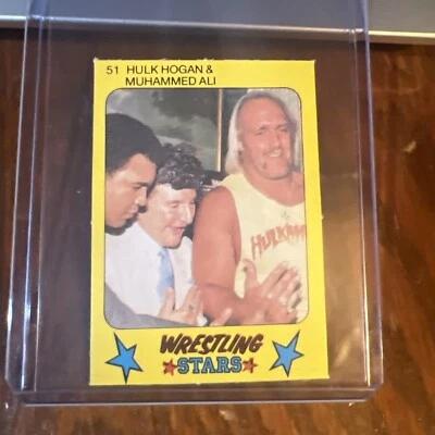 Hulk Hogan Muhammad Ali Liberace 1986 Monty Gum Super Wrestling Stars #51 Foto 1 de 4