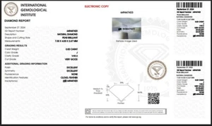 Natural Diamond IGI Certified 0.52 Ct J/VVS Clarity Loose Pear Brilliant 7x4 mm - Picture 1 of 4