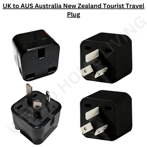 UK nach Australien/Neuseeland schwarz Reiseadapter 1/5/10/16x 3 USB-Anschlüsse - Bild 1 von 10