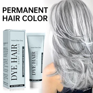 Graues Haarfarbe silbergrau dauerhafte Haarfarbe Creme langlebig natürliches St - Bild 1 von 12