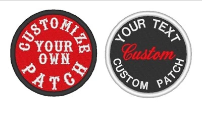 Custom Embroidery 2" Round Patch Biker Embroidered Sew on Patches - Image 1 of 4