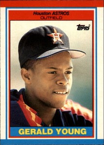 1989 Topps UK Minis Baseball Card #86 Gerald Young