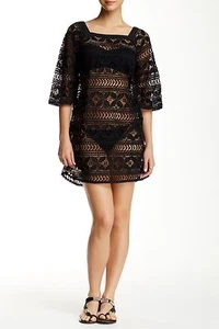 NWT $180 Gypsy05 Crocheted Lace Cover Up Dress in black S - Picture 1 of 7