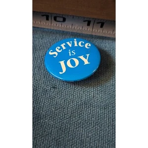 Vintage Service is Joy Pinback / Button God's Love We Deliver 1" NYC - Picture 1 of 3