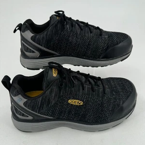 Keen Utility Sparta MENS Black Gray Lace Up Comp Toe Work Shoes Sneakers SIZE 8W - Picture 1 of 24