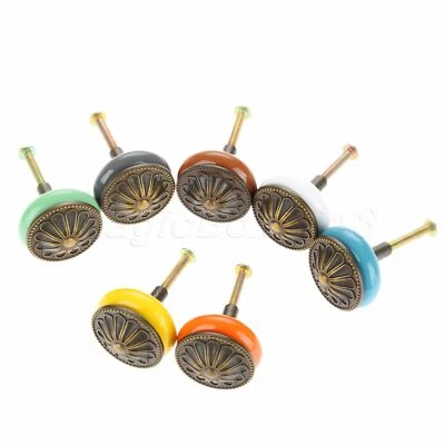 Antique Bronze Ceramic Pulls Handls  Kitchen Cabinet Drawer Wardrobe Door Knobs - Image 1 of 4
