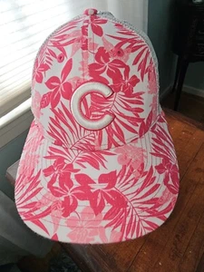 New Era Chicago Cubs Youth Mesh Floral Snapback Baseball Hat Cap MLB 9FORTY Pink - Picture 1 of 10