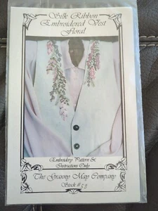 Granny May Company Karen Kieppe Silk Ribbon Embroided Vest Floral Pattern 53 - Picture 1 of 6