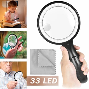 40 Fach 30Fach 33led Lupe mit Licht Handheld Magnifier Magnifying Glass Leselupe - Bild 1 von 12