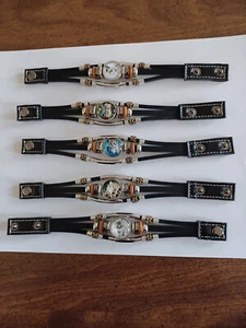 18mm Leder Druckknopf Armband mit niedlichem Katzenanhänger A - Bild 1 von 10