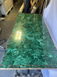 48"x24" Luxury Malachite Gemstone Dining & Coffee Table Interior Furniture Decr - Picture 1 of 8