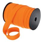 1 Inch Double Fold Bias Tape Continuous Bulk Bias Tape (Orange 55 Yards)
