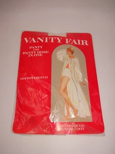 NOS Vintage Vanity Fair Nylons Panty & Pantyhose In One Hose Sunny Beige M 755 - Bild 1 von 4
