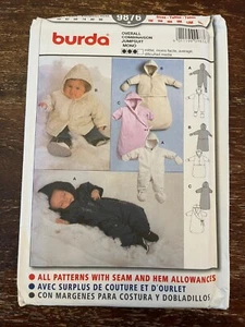 Burda 9876 UNCUT Sewing Pattern, Infant's Jumpsuit, Size 1M-18M - Picture 1 of 2