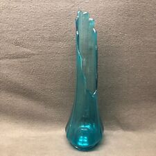 Vintage MCM LE Smith Swung Vase Peacock Turquoise 16