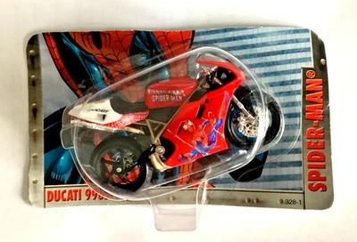 MARVEL COMICS / MAISTO " SPIDER-MAN " RED DUCATI 996 SPS MOTORCYCLE # 35087 F/S - Image 1 of 4