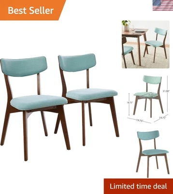 Elegantes sillas de comedor como nuevas de 2 piezas con acabado en nogal - perfectas para comedores Foto 1 de 4