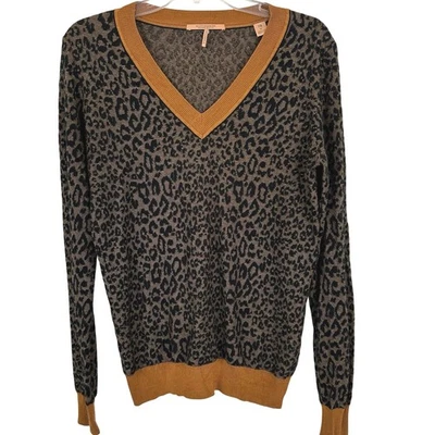 Suéter de lana de manga larga Scotch & Soda para mujer animal grunge marrón talla mediana Foto 1 de 4