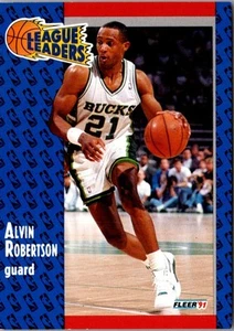 Tarjeta de baloncesto Fleer Alvin Robertson #222 Milwaukee Bucks 1991 - Imagen 1 de 2