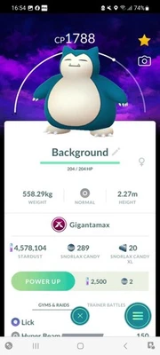 Pokemon Go Dynamax Snorlax ( Normal ) ( Background) - Image 1 of 2