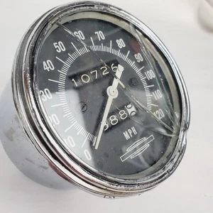 Harley XLH XLCH 65/66 Ironhead Sportster Velocímetro Speedo 120 MPH ¡FABRICANTE DE EQUIPOS ORIGINALES! CRACKED - Imagen 1 de 13