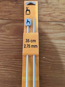 One Pair Of Pony Classic 2.75mm Metal Knitting Needles 35cm Long - Picture 1 of 1