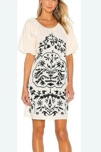 Free People Fiona Embroidered Mini Dress Size L - Picture 1 of 9