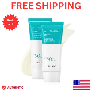 SCINIC Enjoy Super Mild Sun Essence 2 Set SPF50+ PA++++ 1.69 fl oz(50ml) - Picture 1 of 8