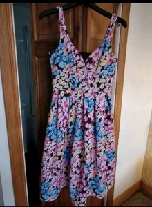 Colourful Oasis Dress With Pockets Size 12 - Picture 1 of 3