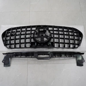 For Mercedes Benz W167 Sport 2024-up GT R Front Bumper Grille Grill Bright Black - Picture 1 of 13