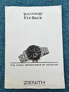 Rare Zenith Rainbow Fly-Back Brochure A4 Fold-Out 1998 Publication - Picture 1 of 5