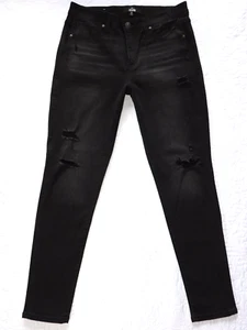 LULAROE ―Gr. 30 ― THE SKINNY L-161367 Charcoal Distressed Black Denim Jeans NEU - Bild 1 von 7