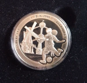 PP Neusilber Medaille " Fußball EM 2000 Belgien & Niederlande - Bild 1 von 3