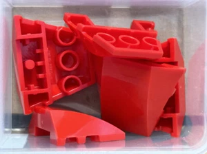 LEGO Parts - Red Wedge 4 x 3 Triple Curved No Studs - No 64225 - QTY 5 - Picture 1 of 1