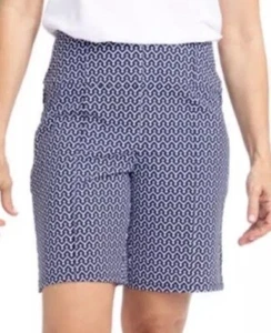 Pantalones cortos de golf Kinona para mujer medianos en zigzag cintura elástica pull-on - Imagen 1 de 10