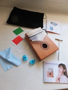 Kalimba 17 Key thumb finger piano musical instrument with accessories - Picture 1 of 7