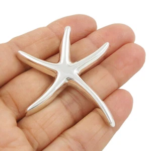 Ciondolo stella marina argento sterling 925 marcato lucido spiaggia mare gioielli - Foto 1 di 5