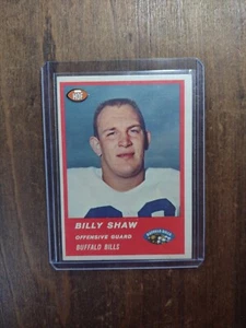1963 Fleer #28 Billy Shaw Buffalo Bills HOF RED STRIPE READ Ex/Ex+ - Picture 1 of 3
