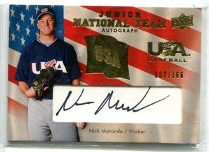 2008 UD Upper Deck EE. UU. Béisbol Nick Maronde Junior Auto Autuógrafo RC 2/166 - Imagen 1 de 1