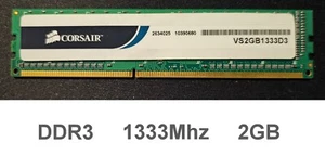 Memoria RAM DDR3 PC3-10600 1333Mhz 2GB Corsair Value Select VS2GB133D3 - Foto 1 di 6