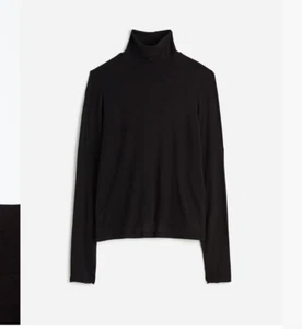 MADEWELL Wollmischung Langarm ROLLKRAGEN GRÖSSE MEDIUM SCHWARZ NEU MIT ETIKETT - Bild 1 von 2
