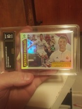 16 CRISTIANO RONALDO REAL MADRID STICKER PANINI LIGA ESTE 2017 GMA 10 GEM MINT 